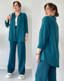 Two Piece Suit Button Co-Ord Casual Set