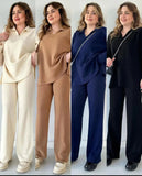 CORIA - Casual knitted two-piece set