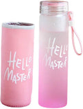 👋😊HELLO master frosted glass water bottle 480ml👋😊