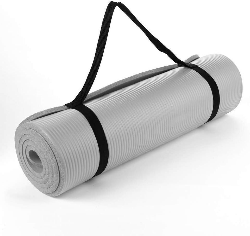 Fitness NBR Yoga Mat 🧘‍♀️💪 Size: 183 x 61 x 1 CM – Perfect for full-body workouts📏 🛑 Non-Slip Surface