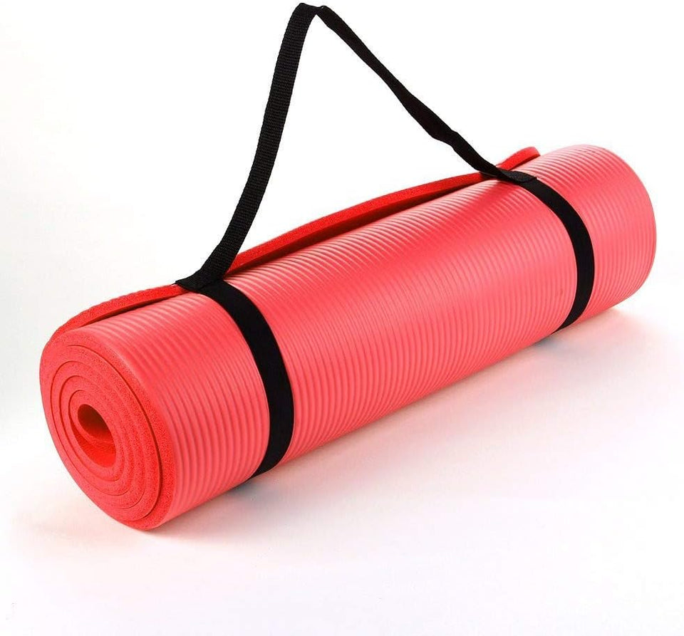 Fitness NBR Yoga Mat 🧘‍♀️💪 Size: 183 x 61 x 1 CM – Perfect for full-body workouts📏 🛑 Non-Slip Surface