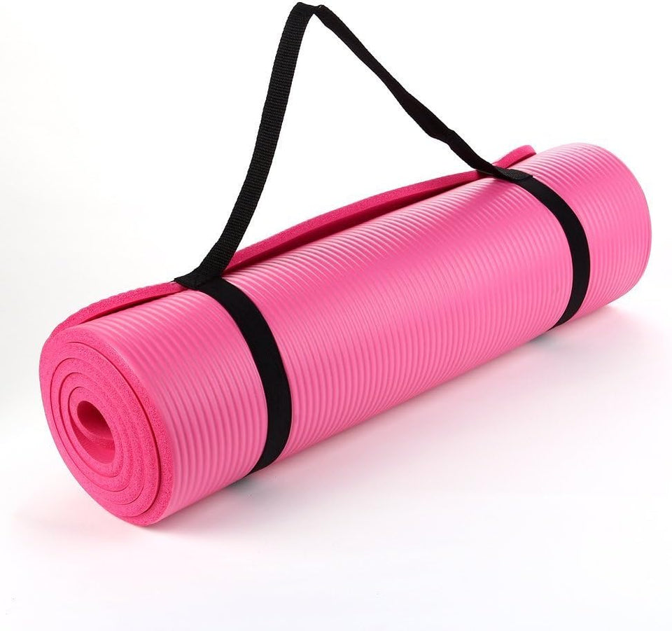 Fitness NBR Yoga Mat 🧘‍♀️💪 Size: 183 x 61 x 1 CM – Perfect for full-body workouts📏 🛑 Non-Slip Surface