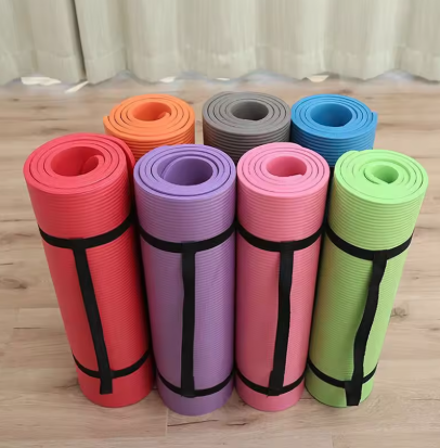 Fitness NBR Yoga Mat 🧘‍♀️💪 Size: 183 x 61 x 1 CM – Perfect for full-body workouts📏 🛑 Non-Slip Surface