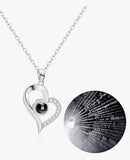 Love Heart Projection Necklace 100 Languages I Love You Pendant With Free Gift Box